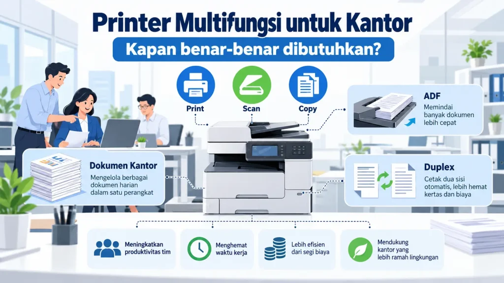 Infografis printer multifungsi untuk kebutuhan kantor